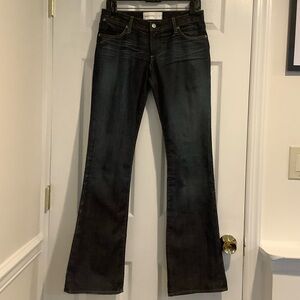 NWT PAPER DENIM&CLOTH Darkwash Distressed Bootcut Midrise Jeans 28 #47052